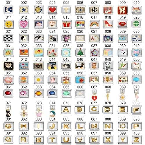 Custom Italian Charm Bracelet, 10/15/20 Personalized Charms in 100+ Designs, Stainless Steel Adjustable Link Bracelet with Tool, Customized Diy Gifts for Women/Men thumbnail 2