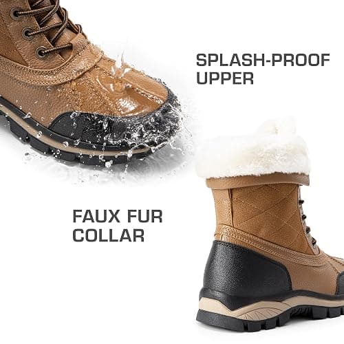 DREAM PAIRS Snow Boots for Women Waterproof Mid Calf Lace Up Duck Boots Warm Faux Fur FuzzyGo Bold Winter Boots for Outdoor thumbnail 3