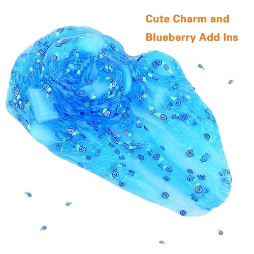 MKAKJWAW 7OZ Blue Clear Slime Jelly Cube Crystal Putty Non-Sticky Premade Stress Relief Toys Holiday Birthday Gifts Party Favor for Girls Boys thumbnail 6
