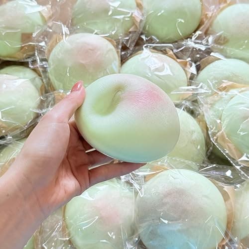 Cheese Slow Rising Squishy Toy, Soft Foam Stress Relief Squeeze, Sticky Food Squishies, Bread and Butter Squishy Style for Desk Decor or Gift (Green) thumbnail 2
