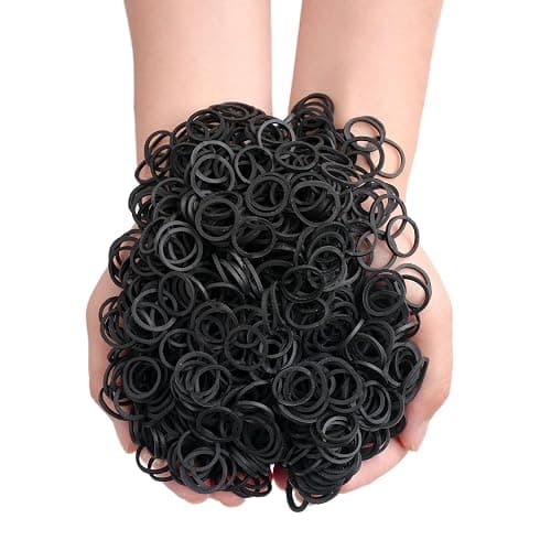 AIWOQI Rubber Bands mini 2000pcs rubber band black 0.5inch small Rubber Band Mini Soft Elastic Bands Diameter 13mm rubber bands for Office Supplies School thumbnail 6