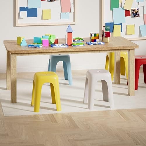 Anywish 6 Pack Stackable Classroom Stools 18 Inch Nesting Plastic Stools Portable Backless Chairs for Classroom, Students, Adults, Living Room, Dining Room, Office Home thumbnail 8