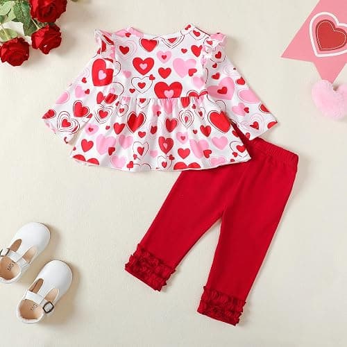 Baby Girl Clothes Toddler Girl Outfits Ruffle Shirt Pants Cute Infant Outfit Set Baby Girl Fall Winter Clothes thumbnail 3