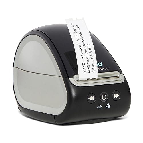 DYMO LabelWriter 550 Turbo Label Printer, Label Maker with High-Speed Direct Thermal Printing, Automatic Label Recognition, Prints Variety of Label Types Through USB or LAN Network Connectivity - Image 1