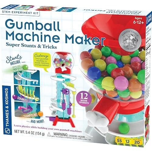 Thames & Kosmos Gumball Machine Maker Lab - Build Machines with Physics & Engineering Lessons | 12 Experiments | Make Your Own Gumball Machines | Includes Gumballs | Award Winner - Image 1