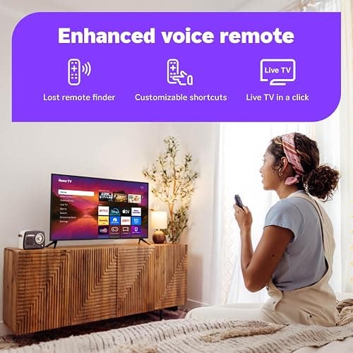Roku Smart TV – 65-Inch Plus Series, Mini-LED TV – RokuTV with Enhanced Voice Remote – Flat Screen 4K QLED Television with Dolby Vision & Wi-Fi for Streaming Live Local News, Sports thumbnail 4