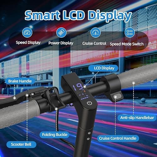 Electric Scooter Adults, Powerful 350W E-Scooter, Max 19 Mph & 15-19 Miles Range Scooters, Folding Scooters with 8.5" Solid Tires, Commuting Scooter Kick Scooter with APP Control (Seats Optional) thumbnail 4