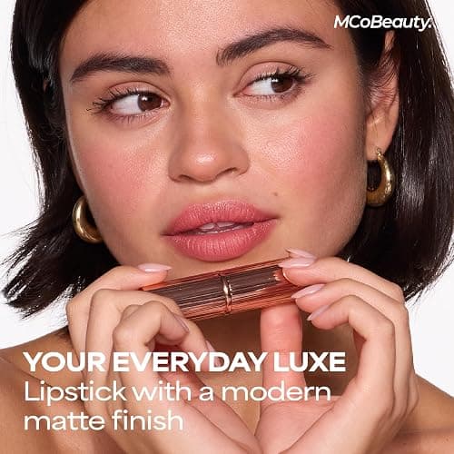 MCoBeauty Creme Matte Luxe Lipstick - Cheeky Chat - Creamy Matte Lipstick | Velvety Soft Creamy Matte Finish, Rich Long Wearing Color, Hydrating Conditioning Comfort, Vegan & Cruelty Free thumbnail 6