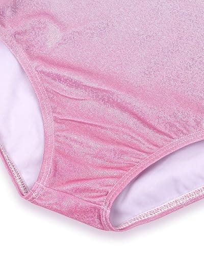 Gogokids Girls' Three-Piece Gymnastics Set, Sleeveless Leotards with Shorts and Hairband, Sparkling Ballet Dancing Unitards - Gymnastics Outfit with Gradient Color Design for 3-12 Years thumbnail 4