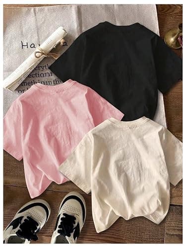 RoseSeek Girl's Bow Cherry Graphic Tees Short Sleeve Crewneck Cute T Shirts Tops for Teens Summer Tops thumbnail 2