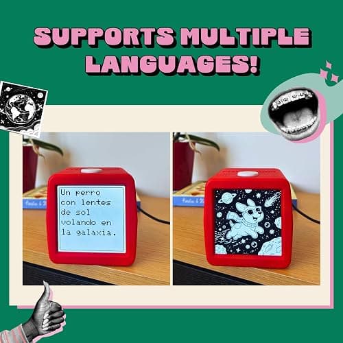 Hapiko Stickerbox AI Voice-Powered Mini Sticker Maker for Kids | Portable thermal inkless printer, 3 paper rolls & 8 colored pencils, Ages 5+, Kid-safe, Screen-free custom plays thumbnail 9