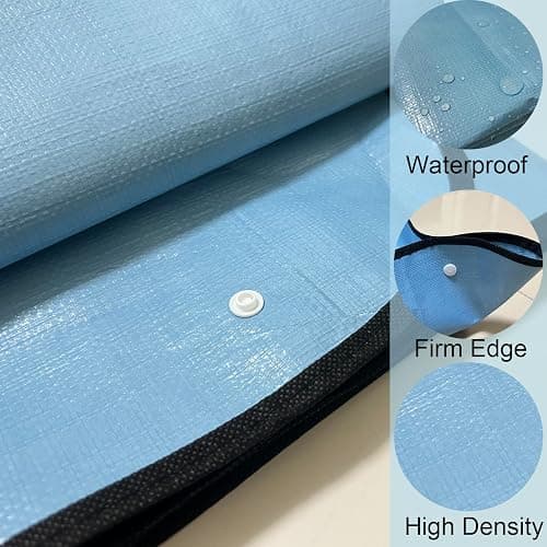 HejVulkan 59" x 39" Extra Large Plant Repotting Mat, Foldable Gardening Mat for Indoor, Transplanting Houseplants, Pot Out, Mix Soil and Mess Control, Gardening Gifts for Women Men Plant Lover(Blue) thumbnail 4