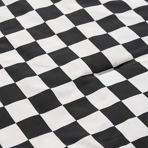 Juicy Couture Reversible Checkerboard Comforter Set 5-Piece Twin/Twin XL Set, Black/White thumbnail 5