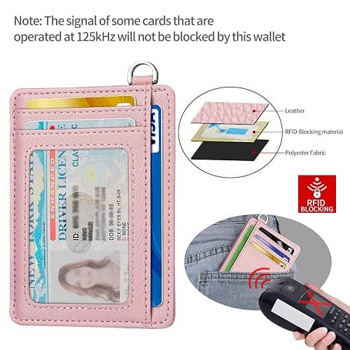 EcoVision Slim Minimalist Front Pocket Wallet, RFID Blocking Credit Card Holder Wallet with Detachable D-Shackle for Men Women thumbnail 5