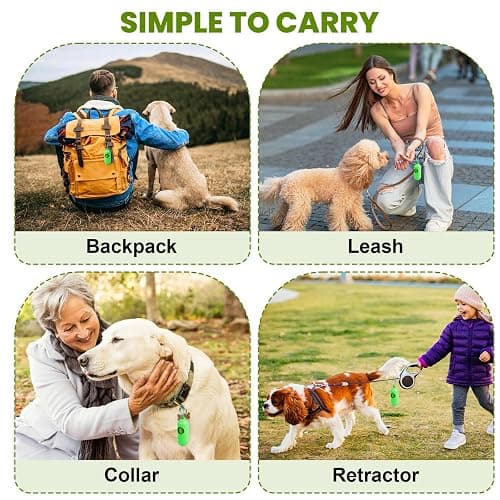 TVOOD Dog Poop Bags 420-Count: Scented Poop Bags Strong and Leak Proof Doggie Waste Bag with 2 Poo Bag Holder for Dog Walking Pick Up Poo (Green) thumbnail 6