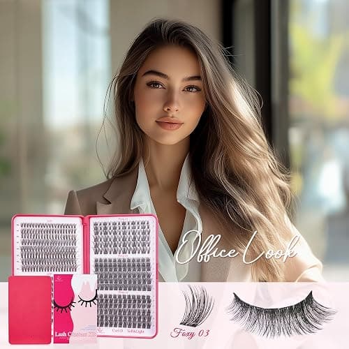 Lash Clusters Lash Clusters kit 536PCS Lashes 30D40D Lash Extension Kit Wispy Natural D Curl EyeLashes Clusters DIY At Home thumbnail 7