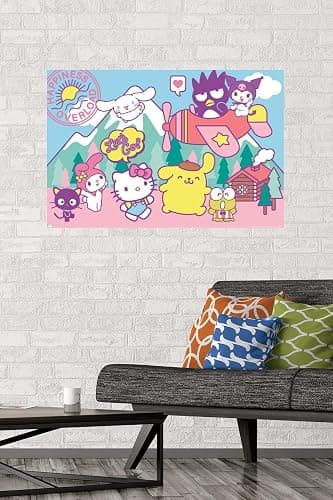 Trends International Hello Kitty and Friends - Happiness Overload Wall Poster, Bedroom thumbnail 4