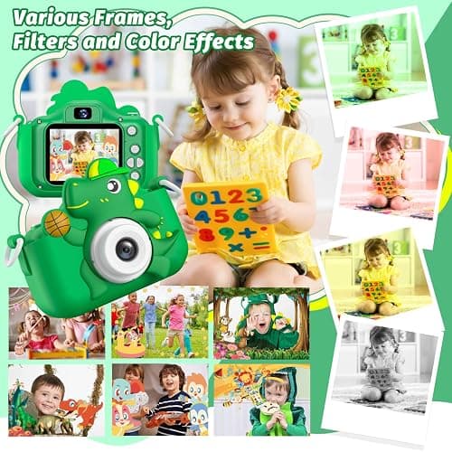 Kids Camera Toy, masterbee Dinosaur Toys Camera for Kid Age 3-12, Christmas/Birthday Gifts for Boys and Girls, 1080P HD Kids Digital Camera, Children Camera Gift for 3 4 5 6 7 8 9 10 11 12 Year Old thumbnail 5