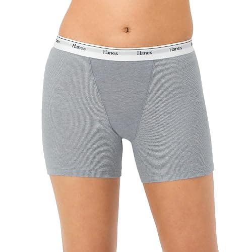 Hanes Originals Women’s Mid-Thigh Boxer Brief Pack, Stretch Cotton Underwear, 4-Pack thumbnail 2