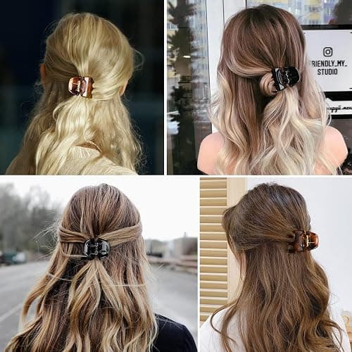 6 Pieces Hair Claw Clips, Morhom 1.3 Inch Jaw Clips for Thick or Medium Hair thumbnail 7