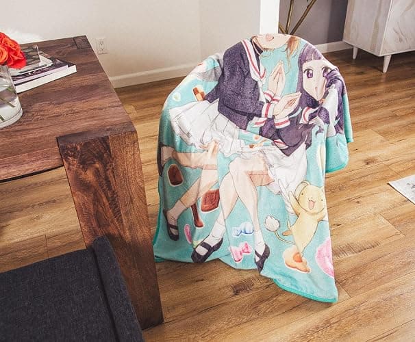 JUST FUNKY Cardcaptor Sakura Plush Fleece Throw Blanket | Cozy Sherpa Cover for Sofa and Bed, Home Decor Room Essentials | Anime Manga Gifts and Collectibles | 45 x 60 Inches thumbnail 6