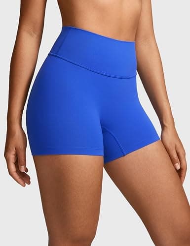 INGIA High Waist No Front Seam Biker Shorts 4 '' | Running, Volleyball, Spandex, Yoga, Gym, Workouts, for Womens thumbnail 3