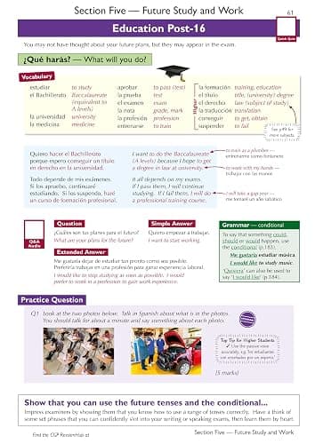 New GCSE Spanish AQA Complete Revision & Practice with CGP RevisionHub (for exams from 2026): Includes Audio & Online Tests (CGP AQA GCSE Spanish) thumbnail 11