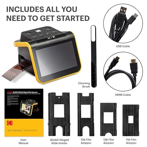 KODAK Slide N SCAN Film & Slide Scanner Digitizer with 5” LCD Screen, Quickly Convert Negatives & Slides to Digital 22MP JPEG Photos, Compatible with 135, 126 and 110 Film & Slides thumbnail 4