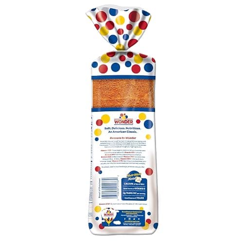Wonder Bread Classic White Sandwich Bread, Sliced White Bread, 20 Oz Loaf thumbnail 5