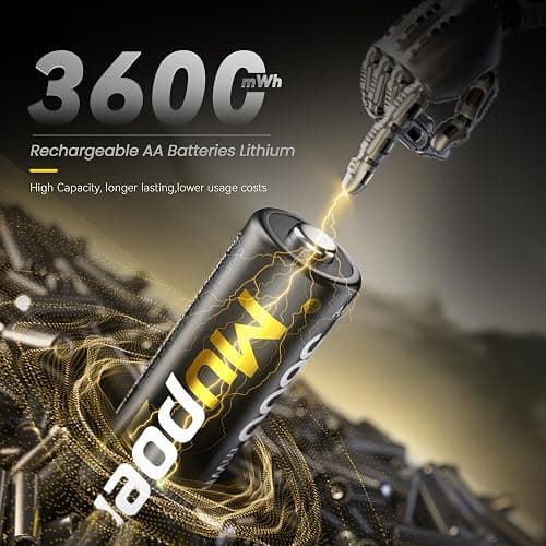 Rechargeable AA Lithium Batteries with Box 3600mWh,1.5V Rechargeable AA Lithium Batteries for Blink,8 Pack Double A Battery High Capacity,Long Lasting Pilas Recargables 2A,Camera Battery Charger thumbnail 2