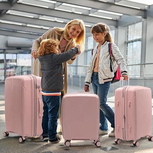 Nazhura Luggage Set, 3-Piece Hardside Suitcase Set, 20-inch Carry On, 24-inch, 28-inch Luggage thumbnail 8