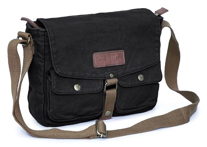 Gootium Canvas Messenger Bag - Vintage Crossbody Shoulder Bag Military Satchel - Image 1