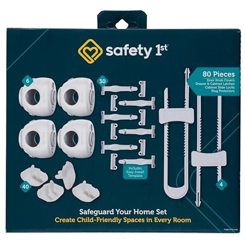 Safety 1st Home Safeguarding and Childproofing Set (80 Pcs), White - Image 1