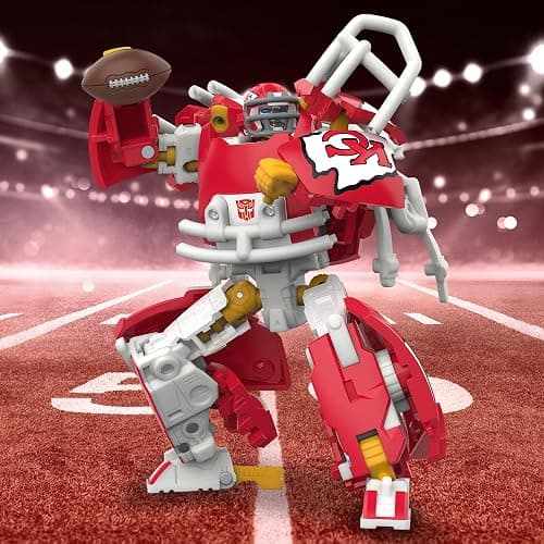Transformers NFL Kansas City Chiefs KC-59, 5.5-Inch Action Figure Changes from Robot to Helmet, Football Toys for Ages 8+ thumbnail 4