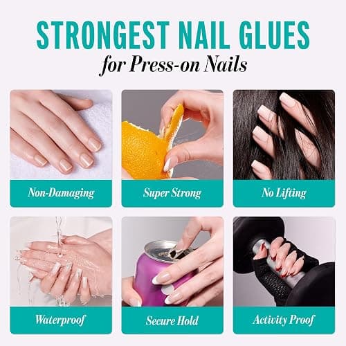 Kiss PowerFlex Maximum Speed Nail Glue - Fast Drying Adhesive for Glue-On Nails & Repairs with Nozzle Tip Applicator, Ideal for Tips & Wraps, Net Wt. 0.10 oz (3g) thumbnail 3