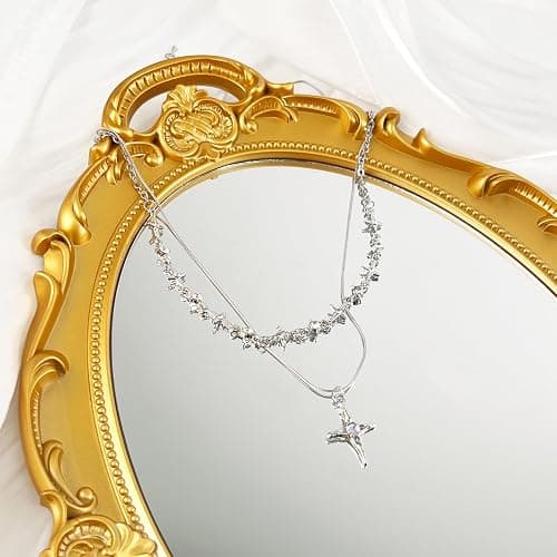 Buyongwant Two Piece Y2k Irregular Starlight Necklace for Women Snake Bone Chain Pendant Jewelry Collar Chain Blue thumbnail 6