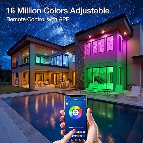 PHOPOLLO Bluetooth Led Strip Lights 100ft (2 Rolls of 50ft), RGB Color Changing LED Lights for Bedroom, Kitchen Decoration, App Control and Music Sync. thumbnail 2