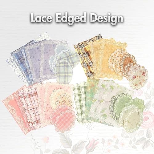 OKUPAN Vintage Floral Scrapbook Paper & Journaling Stickers (400pcs) Assorted Set - 4 Pack Junk Journal Supplies for Bullet Journaling, Retro Crafts, Planner, Mixed Media, Collage Card Album thumbnail 7