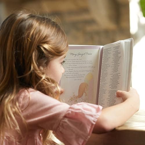 NRSVCE, Precious Moments Bible, Pink, Leathersoft, Comfort Print: Holy Bible thumbnail 4