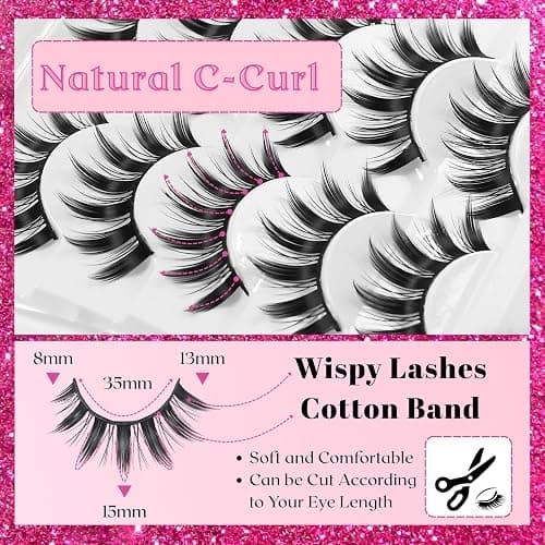 5 Pairs Cosplay Manga Lashes 3D Little Devil Spiky Eyelash Cute Doll Anime Lashes Japanese Style Makeup Eyelashes Natural Look Halloween Lash Beauty Extension Tools thumbnail 3