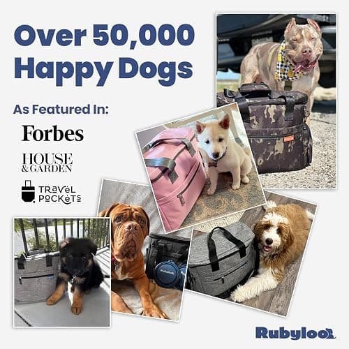 The Original Doggy Bag™- Dog Travel Bag for Supplies - Ultimate Gift for Dog Moms & Dads, Doggy Lovers & Pet Owners for Christmas- Includes 2 BPA-Free Travel Bowls and 2 Food Containers: Beige thumbnail 7