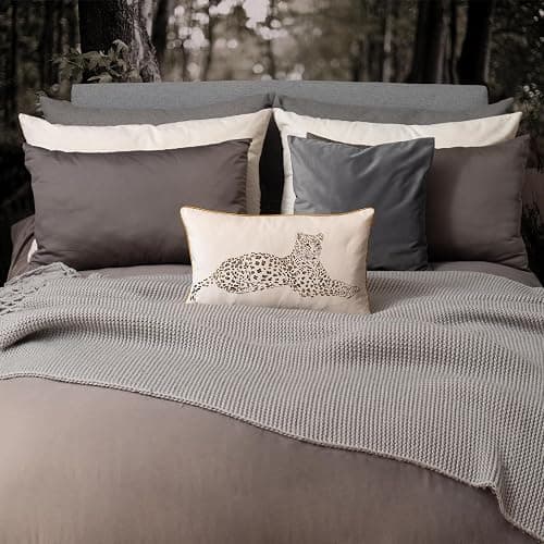 JWH Leopard Print Throw Pillow Cover Decorative Velvet Pillow Case Gold Foil Printing Cushion Lumbar Pillowcase for Bed Couch Chair Car 12x20 Inches Creamy White thumbnail 8