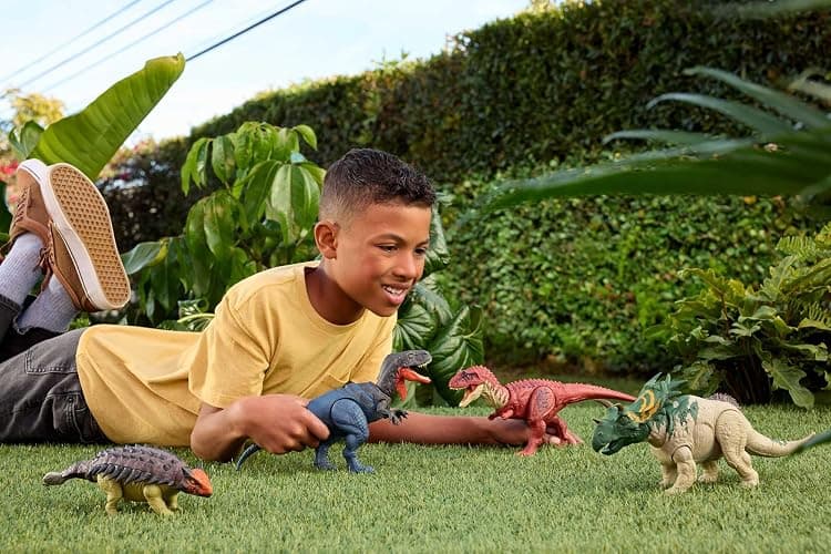 ​Mattel Jurassic World Rebirth Wild Roar Baryonyx Dinosaur Toy with Tail-Controlled Chomp Multi-Direction Attack & Sound, Posable & Digital Play, JGC79, Brown - Baryonyx thumbnail 2
