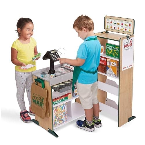 Melissa & Doug Fresh Mart Companion Set, Grocery Store Pretend Play Toys, Toy Kitchen Accessories & Play Food, Preschool Learning Toys for Girls & Boys 3+ thumbnail 4