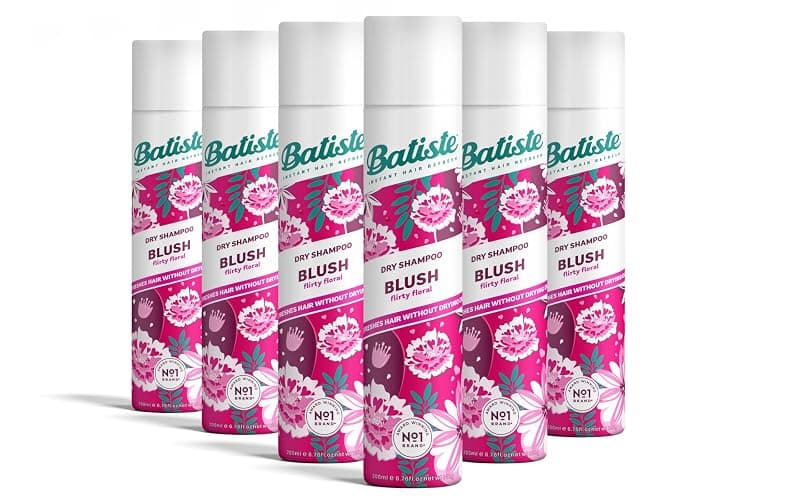 Batiste Dry Shampoo in Blush, Floral & flirty Fragrance, No Rinse Spray to Refresh Hair in Between Washes – 6 x 200ml Multi Pack - Image 1