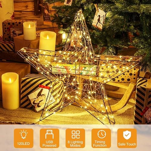 litogo 2 Packs Fairy Lights USB Plug in, 39ft 120 LED String Lights with Remote Control, 8 Modes/Timer Twinkle Lights Dimmable, Warm White Lights for Bedroom Christmas Indoor Decor thumbnail 2