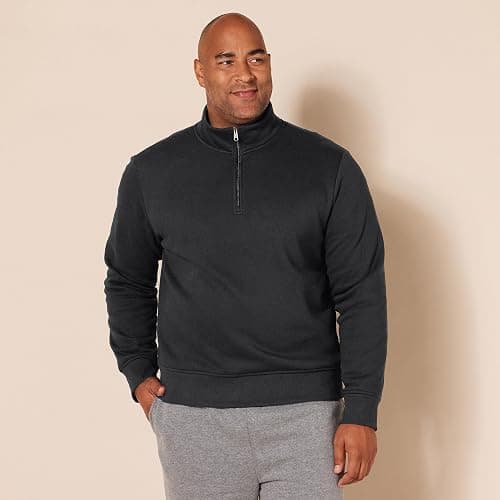 Amazon Essentials mens Long-Sleeve Quarter-Zip Pullover Fleece Sweatshirt thumbnail 6