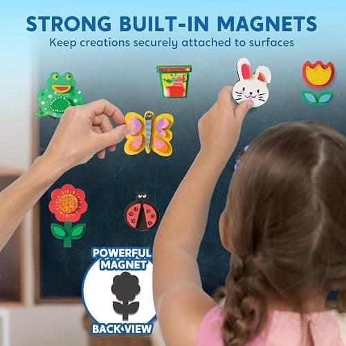 JOYIN 12 Wooden Magnet Creativity Arts & Crafts Painting Kit for Kids, Decorate Your Own Painting Gift for Halloween Crafts, Birthday Parties and Family Crafts, Party Favors for Boys Girls thumbnail 8