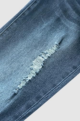PEIHOT Vintage Bell Bottoms Flare Jeans for Women 90s High Waist Ripped Distressed Wide Leg High Rise Denim Pants thumbnail 4