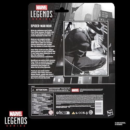 Marvel Legends Series Spider-Man Noir, Retro Cardback Spider-Man Comics Collectible 6-Inch Scale Action Figure thumbnail 13